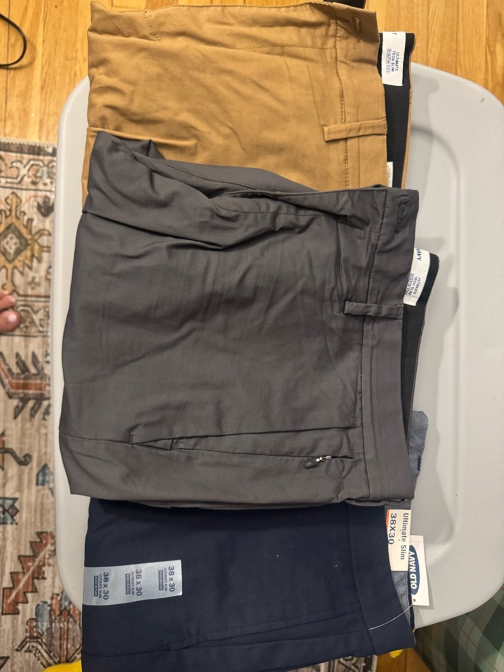 Old Navy Men’s Chinos in Tan, Gray, and Navy